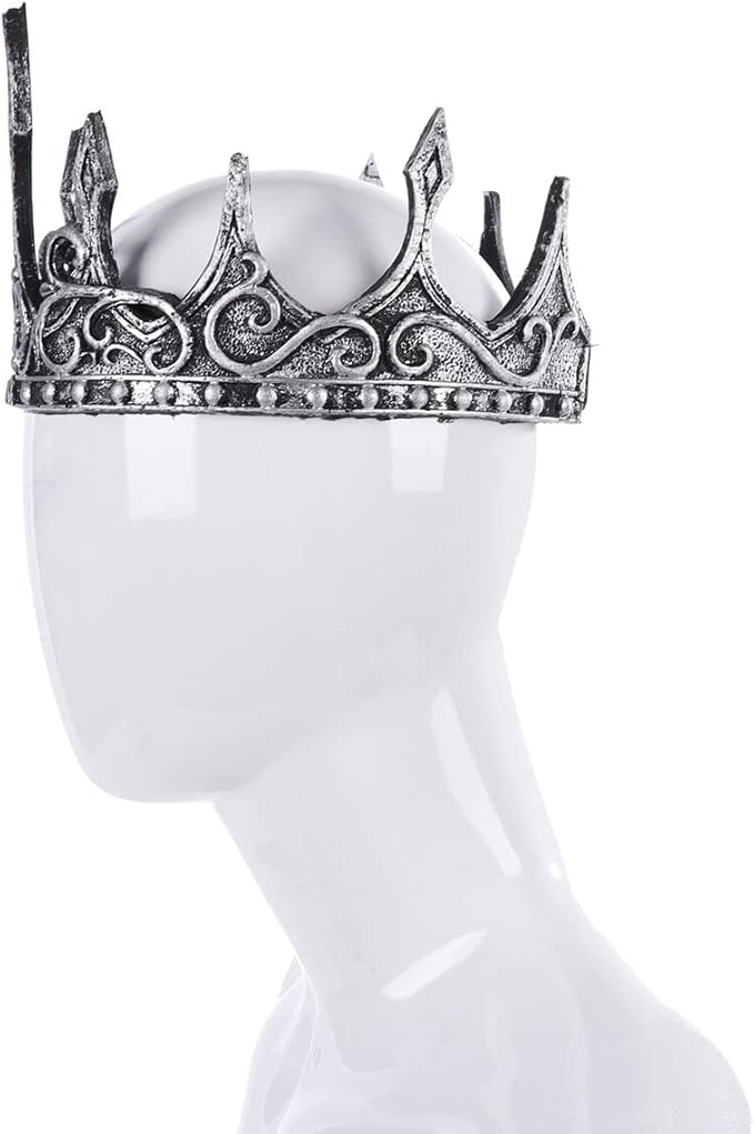 Regal King's Crown,Adjustable Royal Crown Prince Tiara,Medieval King Costume Accessories for Adult