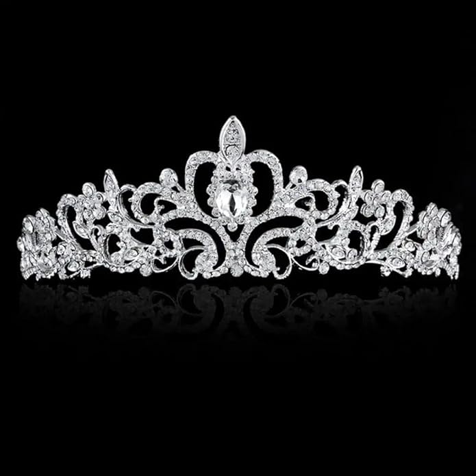 Princess Crown for Women, Crystal Queen Tiaras for Girls Bridal Hair Accessories Gifts for Birthday Wedding Prom, Bridal Party, Pageant, Halloween Christmas Costume