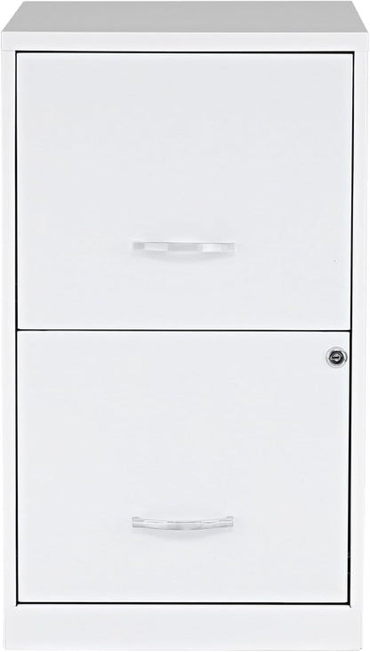 2 Drawer Locking Filing Cabinet | Pre-Assembled Steel Construction | Space-Saving Design is Perfect for Home and Small Office | Letter-Size | Assembled in North America
