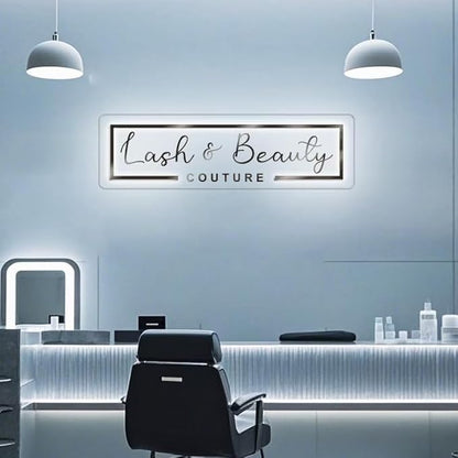Custom Neon Sign, Personalized Business Logo LED Sign, Backlit Acrylic Neon Light Up Sign for Storefront, Salon, Nail Studio, Hair Studio, Beauty Shop, Office, Bar, Restaurant Wall Decor