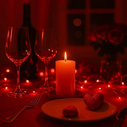 6 Pack Fairy Lights Battery Operated with Timer Silver Wire Mini 13FT 40LED Waterproof Cuttable Twinkle Christmas String Lights for Home Bedroom Wedding DIY Centerpiece Birthday (Red)
