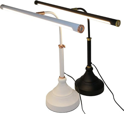 HomeFocus - Piano Light,LED Piano Lamp,Music Lamp,Eye-Caring,Stepless Dimming,Touch Dimmable Reading Light,Reading Lamp for Home Office,Adjustable Height,Multi-Functional Desk lamp,Metal,Black+Gold.
