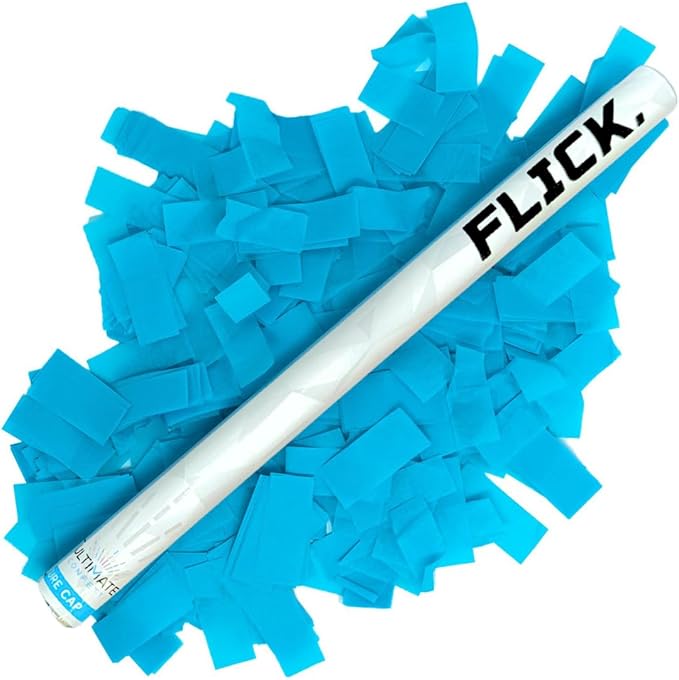 Ultimate Confetti Wand 14 inch Confetti Launcher Wand, Turquoise, 8 Pack - Great for Parties, Weddings and Events Tissue, Metallic and Biodegradable Options