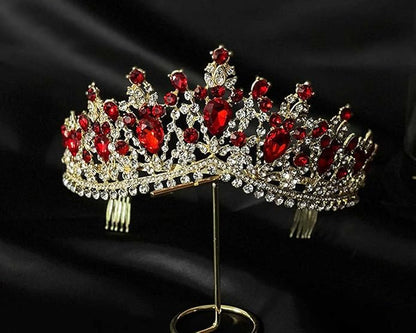 Vintage Baroque Crown Tiara Diadem Wedding Crystal Rhinestone Crown And Tiaras Bridal Hair Jewelry Wedding Hair Accessories