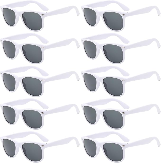 Pibupibu 10/20 Packs Adults Wholesale Neon Colors Square Retro Style Party Favors Sunglasses