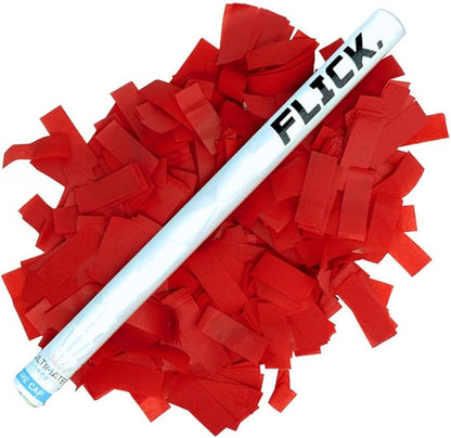 Ultimate Confetti Wand 14 inch Confetti Launcher Wand, Red, 8 Pack - Great for Parties, Weddings and Events Tissue, Metallic and Biodegradable Options