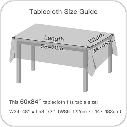 maxmill 2 Pack 60 x 84 Inch Turquoise Textured Rectangle Tablecloth Water Resistant Wrinkle Free Spillproof, Soft Jacquard Table Cloth for Banquet Parties Holiday Dinner, Indoor and Outdoor Use