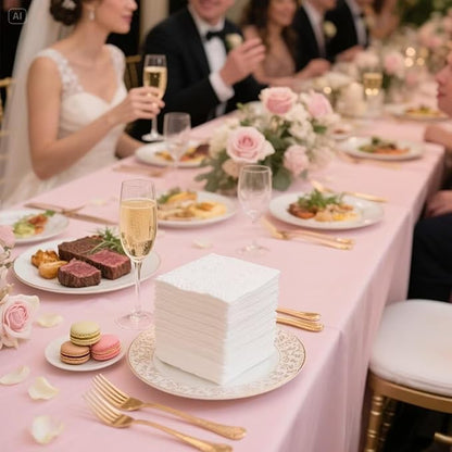 1200 Count Napkins 2 Ply Plain White Beverage Napkins Disposable Four Fold Cocktails Paper Napkins 4.9" X 4.9" folded for Party and Every Day Use (1200)