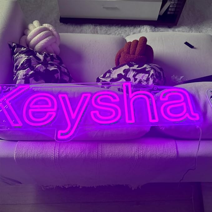 Business Signs, and Storefront Signs - Personalized Double Line Fonts LED Neon Sign for Home Decor, Wedding Decorations, Wall Decor, Indoor & Outdoor Waterproof