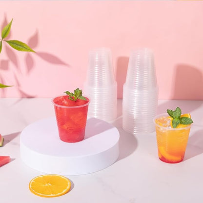 JOLLY CHEF 𝟏𝟐𝟎𝟎 𝐏𝐚𝐜𝐤 3 oz Clear Plastic Cups, Disposable Mouthwash Cups for Any Occasion, Small Bathroom Cold Party Drinking Tumblers for Tasting, Drinking and Party