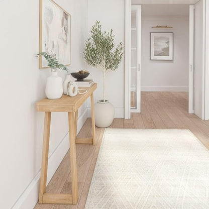 Plank+Beam Solid Wood Console Table, 46 Inch, Sofa Table, Narrow Entryway Table for Hallway, Behind The Couch, Living Room, Foyer, Easy Assembly, Blonde