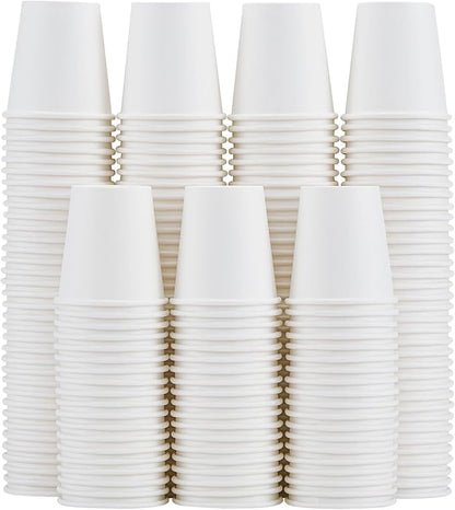 300 Count 5 oz Bathroom Cups, 5 oz Disposable Paper Cups, Small Mouthwash Cup, 5 Ounce Mini White Espresso Cups for Party, Travel, Picnic