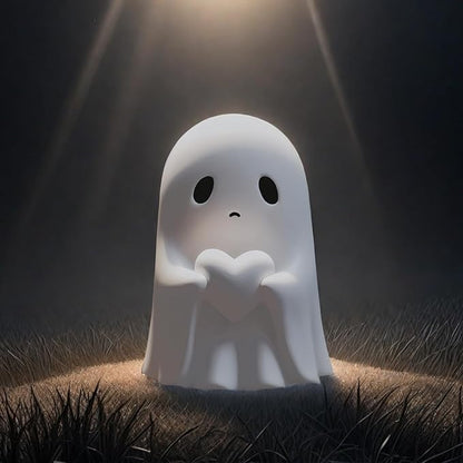 Halloween Ghost Figurine - Spooky Resin Statue, Cute Finger Ghost Ornaments, Perfect for Indoor & Porch Decor (C)
