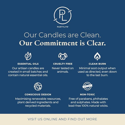 PartyLite 3-Wick Jar Candle, Highly Fragranced Clean Burning Glass Candle, 25-45 Hours Burn Time (Sunflower Kisses)