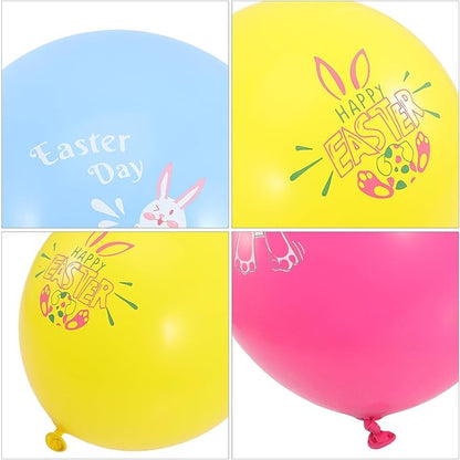 VICASKY 30Pcs Easter Party Balloons Bright Colored Latex Decor for Bunny Egg Themes Birthday Shower Holiday Celebration Photo Background