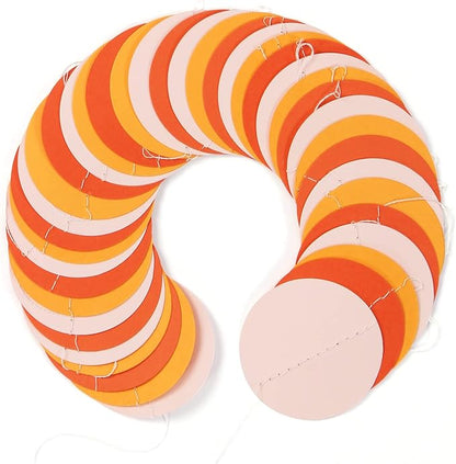 Pink Orange Groovy Party-Decorations Garland-Streamers - 52Ft Fall Autumn Thanksgiving Harvest Paper Banner,Birthday Baby Bridal Shower Engagement Wedding Bachelorette Backdrop Decor Lasting Surprise