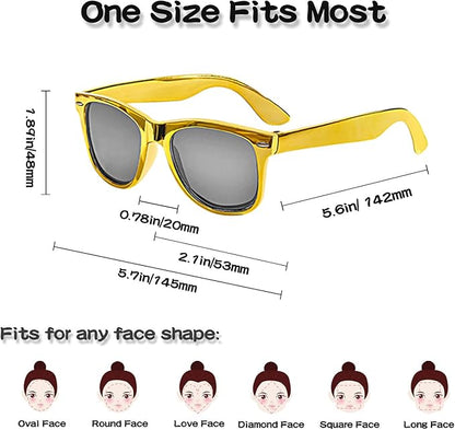 Pibupibu 10/20 Packs Adults Wholesale Neon Colors Square Retro Style Party Favors Sunglasses