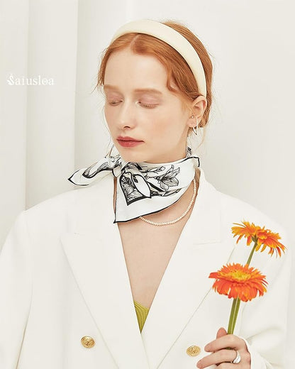 Neck Scarf For Womens Silky Head Scarves Hair Bandanas Square Scarf Fashion Accessories lightweight