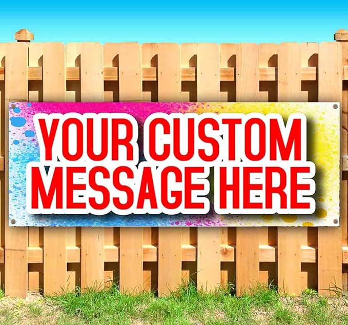 Custom Banner Design Banner 13 oz | Non-Fabric | Heavy-Duty Vinyl Single-Sided with Metal Grommets