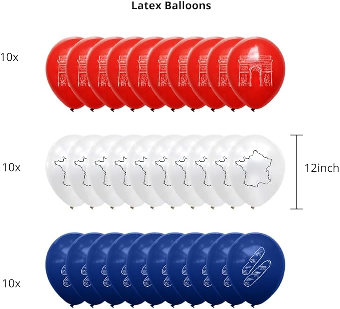 Hades French Party Decor – Paris Party Decorations – France Party Decorations – French Flag Decorations – Bastille Day Decor – French Themed Decorations – Birthday Theme Party Supplies Adults and Kids