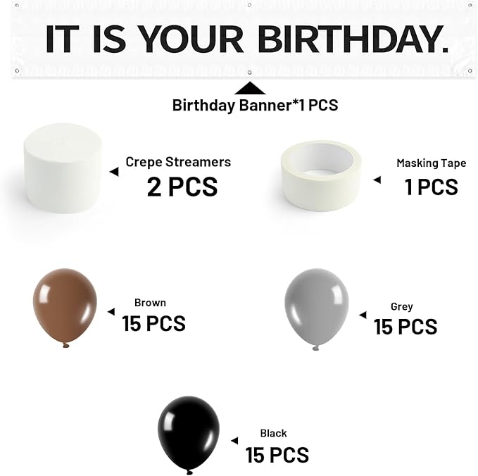 The Office TV Show Inspired Birthday Party Kit, 49 Pcs Decorations Set with Banner, Balloons, Streamers & Tape for Themed Parties, Retirement, Gifts for Fans