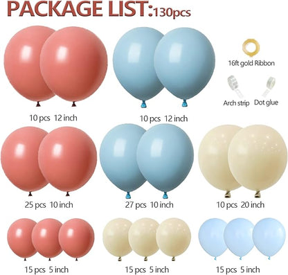 Pink And Blue Balloons Dusty Arch Kit Garland Nude For Gender Reveal Baby Shower Decorations Bear
