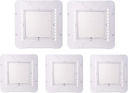 LED Canopy Lights 240W 33600 Lumens 5000K Daylight White 850W HID/MH Equivalent,Die Cast Aluminum Waterproof IP65,Commercial Area & Outdoor Lighting,Ceiling Lighting Fixtures (5 Pack)