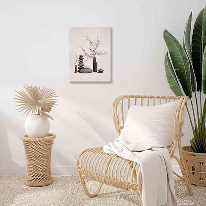 Zen Wall Art Zen Bathroom Pictures Wall Decor Spiritual Canvas Prints Meditation Decorations Painting Framed Artwork Office Home Spa Yoga Decor For Bedroom Dining Living Room 12"x16"