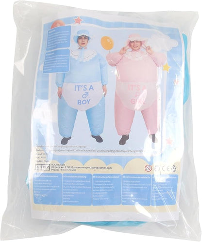 IRETG Inflatable Baby Costume for Adults Funny Blow Up Costume for Baby Shower Gender Reveal Party