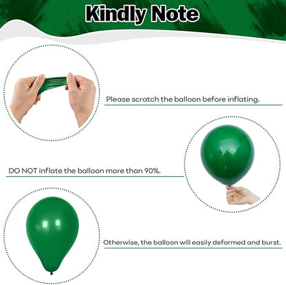 Black Gold Green Balloons 60 Pcs Dark Green White Black Metallic Gold Balloons 12 Inch Football Soccer Video Game Christmas Balloon for Boy Men Jungle Graduation Baby Shower Birthday Party Decorations
