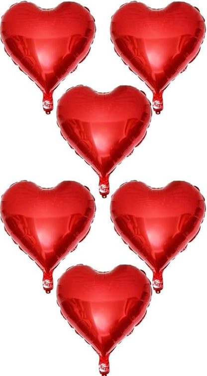 7 Pcs Red Heart Shaped Balloons I Love You Valentine Balloons for Valentines Day Bridal Shower Wedding Party Decorations