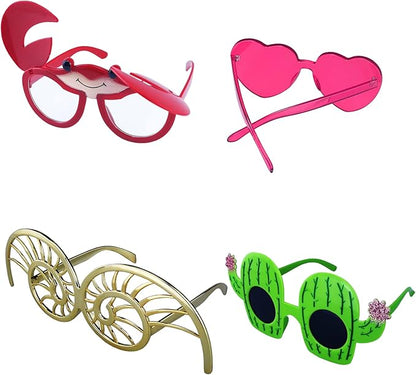 12 Pack Funny Party Sunglasses, Novelty Fun Glasses, Cool Costume Masks for Adults, Kids, Party Favors, Photo Booth Props Sunglasses