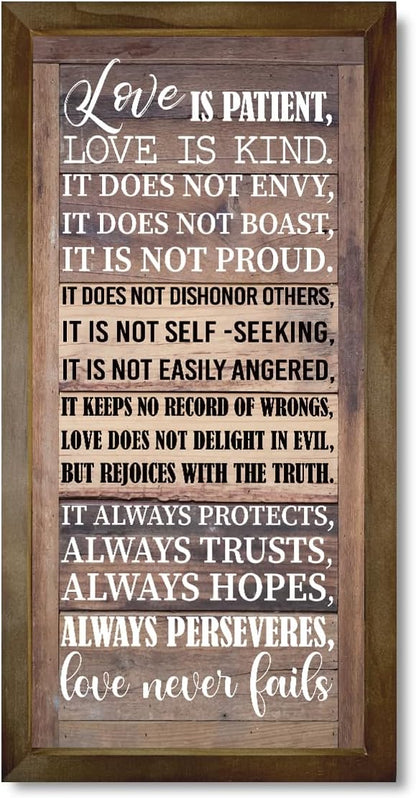Gkwa Love is Patient Love is Kind Walls Art, 1 Corinthians 13 Walls Arts, God Wall Decor, Bible Quotes Wall Decor A073