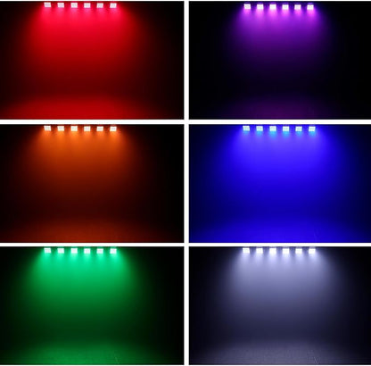 Par Light 300W LED Stage Lights IP65 Waterproof Outdoor RGBWAUV 6in1 Uplights DMX512 Strobe Wash Light Sound Activated for Outdoor Show Christmas Party Wedding