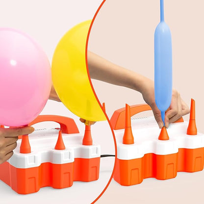ETENWOLF P600 Electric Balloon Pump for All Balloons with 3 Nozzles 110V 600W Balloon Blower for Party Metalic Latex 260q Foil Balloons, Balloon Inflator for Birthday Decorations