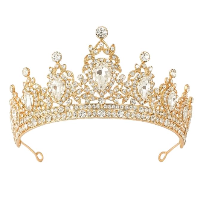 Crown, Wedding Tiara, White Crystal Crown, Wedding Tiara for Women, Rhinestone Headband, Women Girls Crowns Tiaras for Bridal Wedding Prom, Rhinestone Princess Tiaras for Bridal Headband Birthday Party Prom Cos-play Costume Christmas