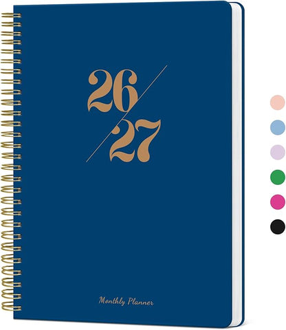 Monthly Planner 2026-2027, 2 Year Months Calendar Planner 2026-2027, Runs from January 2026 - Decembe 2027, 7" x 10", 24 Months, Perfect for School Office Home Planning - Navy Blue