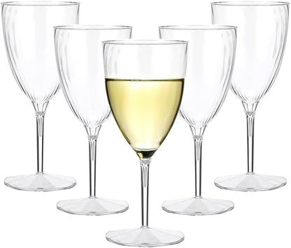 32 PCS Clear Disposable Plastic Champagne Flutes, 8 Oz Plastic Champagne Glasses, DisposableFlutes for Party, Disposable Wine Glasses Cocktail Cups for Home Daily Life Party Birthday Wedding Toasting