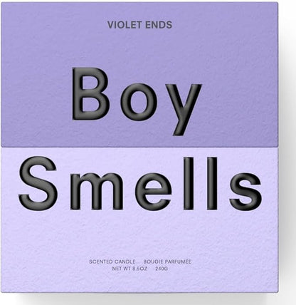 Boy Smells Violet Ends Candle - 27 oz - Aromatic Candle for Home with Rhubarb, Violet and Smoked Papyrus - Up to 100-Hour Burn - Cotton Wick