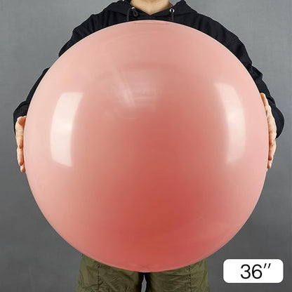 PartyWoo Dusty Pink Balloons 4pcs 36 Inch Blush Pink Dusty Rose Boho Netural Latex Helium Balloons for Wedding Baby Shower Anniversary Princess Girl Birthday Party Butterfly Theme Decorations Pink-F01