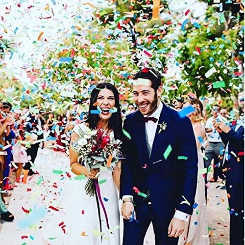 Ultimate Confetti Flick Stick - Handheld 6" Launcher Wand, Flick to Launch Biodegradable Tissue Confetti (MultiColor, 8 Confetti Tubes, 2 Handful of Confetti per Wand, 1.5oz)