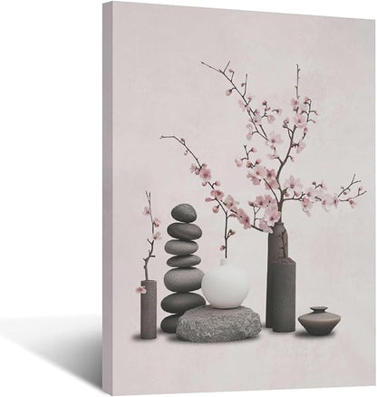 Zen Wall Art Zen Bathroom Pictures Wall Decor Spiritual Canvas Prints Meditation Decorations Painting Framed Artwork Office Home Spa Yoga Decor For Bedroom Dining Living Room 16"x24"