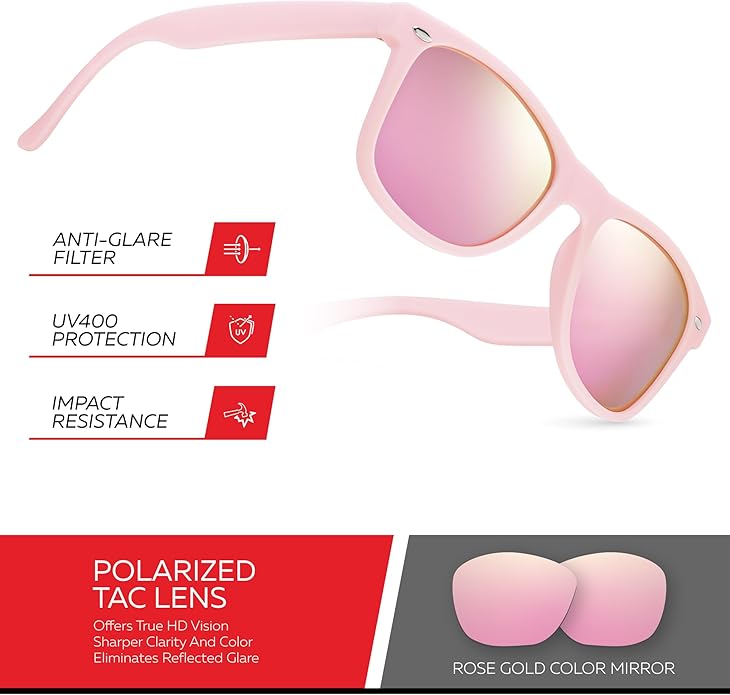 Retro Rewind Polarized Sunglasses for Men and Women - UV Protection Classic Sun Glasses