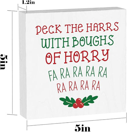 Christmas Vacation Decorations for Home Christmas Holiday Decor for Kitchen Xmas Vacation Decor for Living room Merry Xmas Decorations 5 x 5 Inches