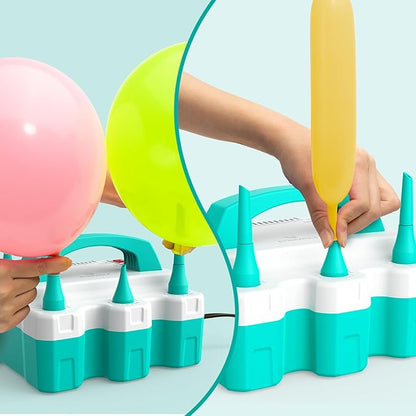 ETENWOLF P600 Electric Balloon Pump for All Balloons with 3 Nozzles 110V 600W Balloon Blower for Party Metalic Latex 260q Foil Balloons, Balloon Inflator for Birthday Decorations