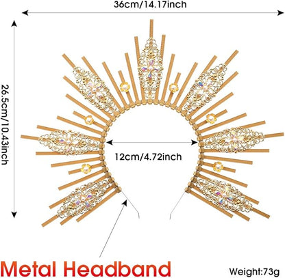 Bubbmi Women Halo Goddess Headband Costume Masquerade Headwear