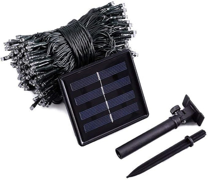 Joomer Blue Solar Christmas Lights, 2 Pack Total 144 FT 400 LED 8 Modes Waterproof Outdoor for Christmas Decorations