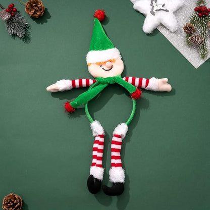 Madison Tyler Christmas Elf Headband | Cute Soft Accessories for Christmas Party | Holiday Party Favors for Women