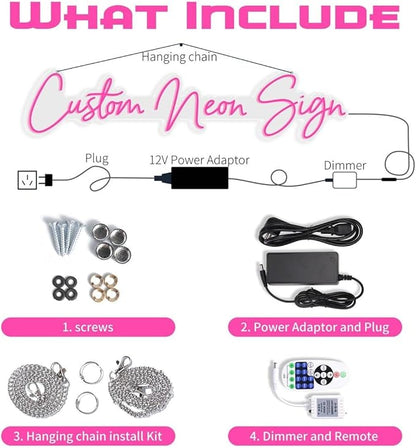 Custom Neon Sign LED Name Customizable for Wall Decor, Personalized Name Sign for Bedroom Wedding Birthday Party Gift Bar Girl Game Business Shop Logo Night Lights