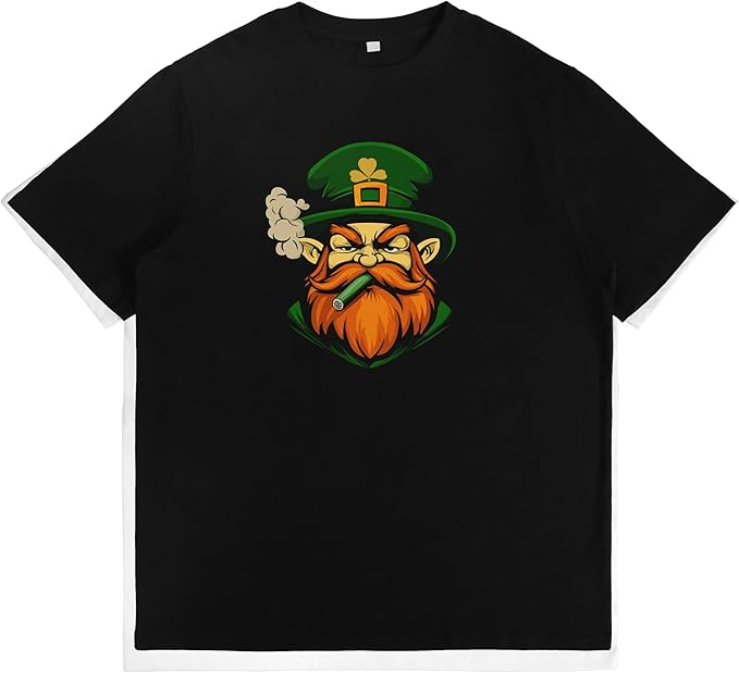 St. Patrick's Day Celebration Tee Beer Graphic Big and Tall Short Sleeve Cotton Festival Casual Gym Workout Tshirts
